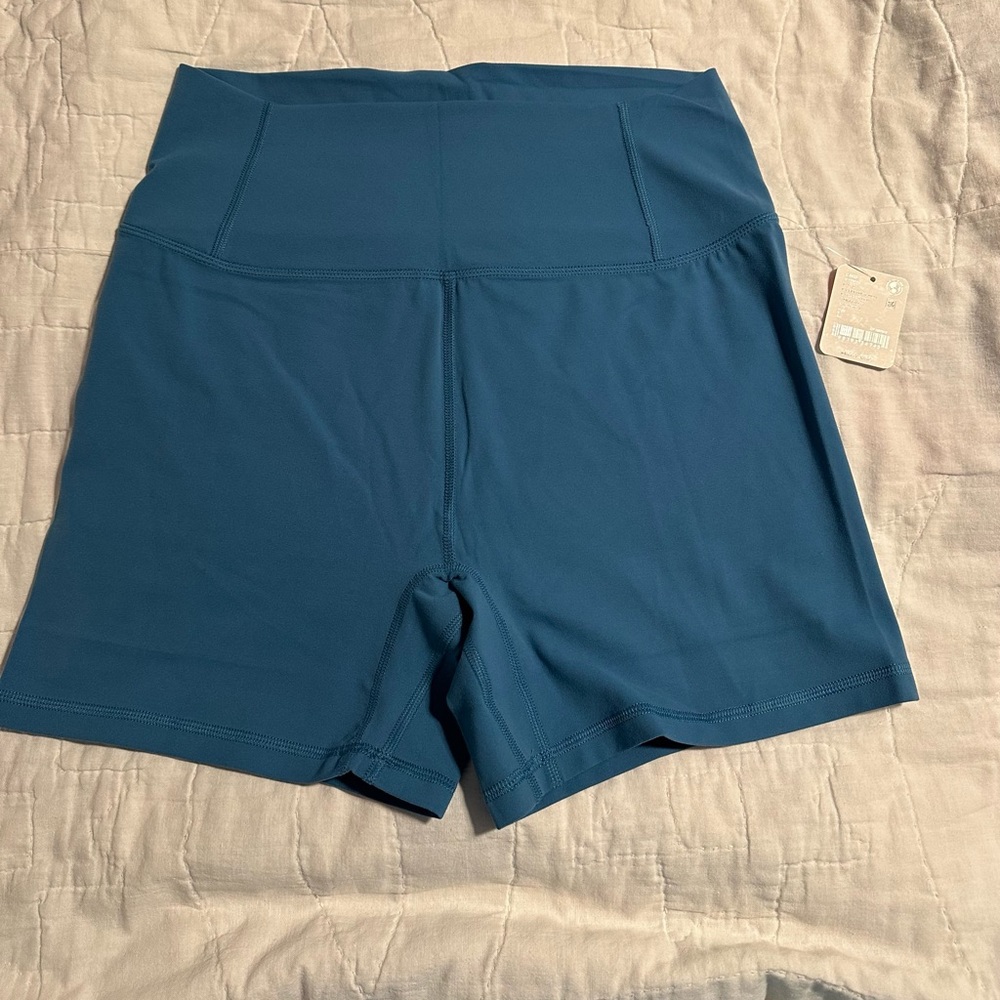 NWT- Free People Movement Never Better Bike Shorts-Celestial Blue